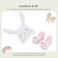 TC Bunny Baby Hat and Socks Gift Set, Pink, 2 Piece Set