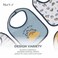 Nurtur Cotton Feeding Baby Bibs Blue Dino Print, Pack of 5