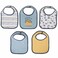 Nurtur Cotton Feeding Baby Bibs Blue Dino Print, Pack of 5