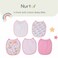 Nurtur Cotton Baby Bibs Pink Floral Print, Pack of 5