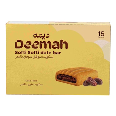 Deemah Softi Date Filled Biscuit Bar, 21g Pack of 15