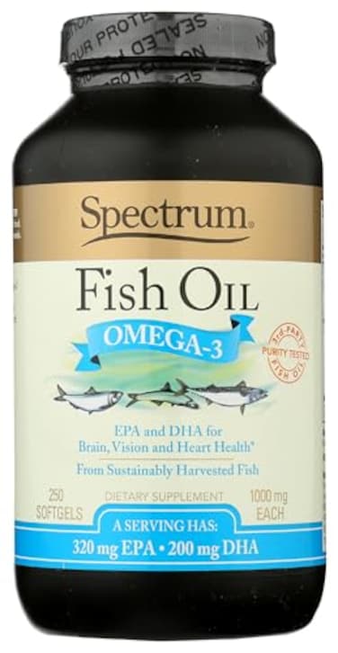 Spectrum Essentials Fish Oil Softgels, 250 Count