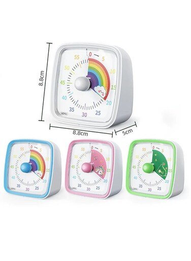 60 Minutes Visual Timer Desk Countdown Clock for Kids and Adults, Kitchen Timer Cooking Pomodoro Technique Timer Productivity, Time Management Tool for Teaching Classroom