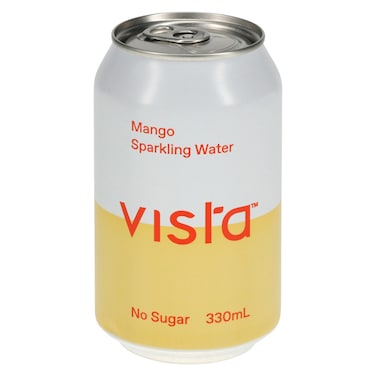 فيستا علبة مياه فوارة بنكهة المانجو بدون سكر 330 ملل