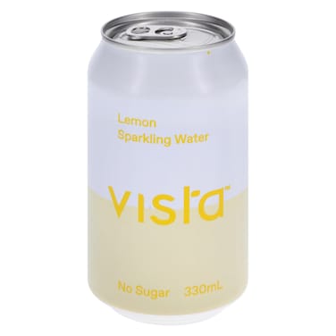Vista No Sugar Lemon Sparkling Water Can, 330ml