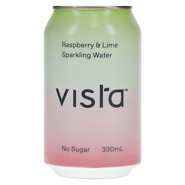 Vista No Sugar Raspberry and Lime Sparkling Water Can, 330ml