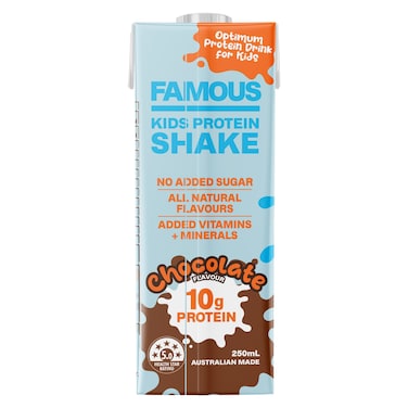فيموس مخفوق بروتين للأطفال بنكهة الشوكولاته بدون سكر مضاف 250 ملل