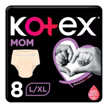 Kotex Mom Pants, Large/Extra Large, 8 Pants