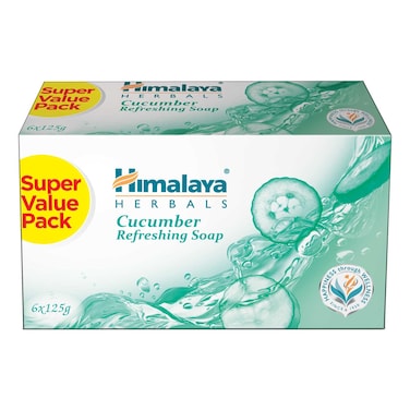 Himalaya Cucumber Refreshing Soap Value Pack, 125g Pack of 6