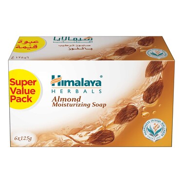 Himalaya Almond Moisturizing Soap Value Pack, 125g Pack of 6