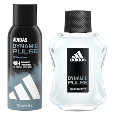 Adidas Dynamic Pulse Eau De Toilette, 100ml +  Dynamic Pulse Deodorant Body Spray, 150ml