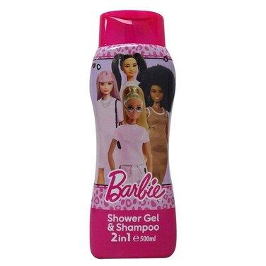 Air-Val Barbie 2-in-1 Shower Gel and Shampoo for Kids, 500ml