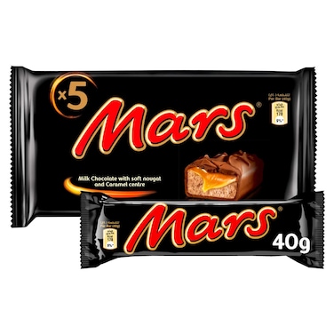 Mars Chocolate Mega Pack of 5, 40g Bar