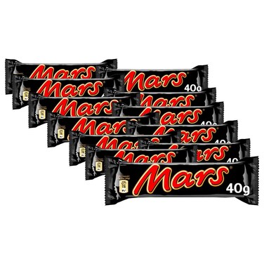 Mars Chocolate Bar with Nougat and Caramel, 40g, Pack of 12