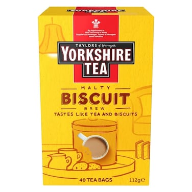 Taylors of Harrogate Yorkshire Tea Malty Biscuit Brew Flavour Tea Bags 40 Tea Bags