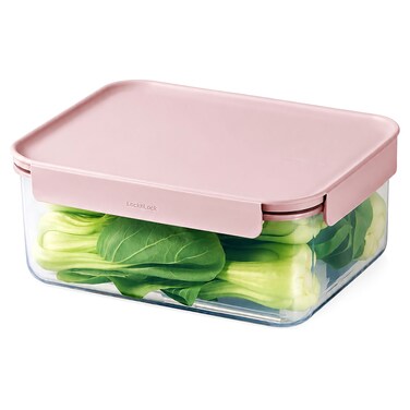 LocknLock Classic Plus Rectangular Food Storage Container Pink, 2L