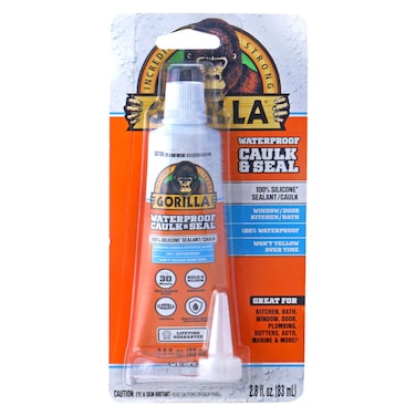 Gorilla Caulk &amp; Seal, White, 83ml