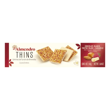 Almendro Thin with White Chocolate and Berries, 144g