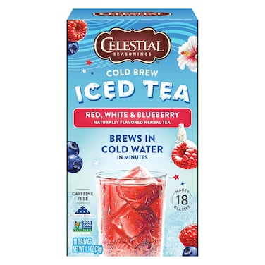 Celestial Red, Whire and Blueberry Flavoured Iced Tea 18 Tea Bags