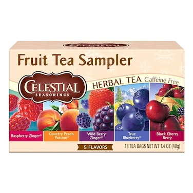 Celestial Fruit Tea Sampler Herbal Tea 18 Tea Bags