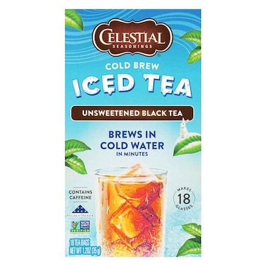 Celestial Unsweetened Black Tea Flavoured Iced Tea 18 Tea Bags