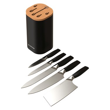 نوتريكوك، طقم سكاكين 6 قطع، أسود