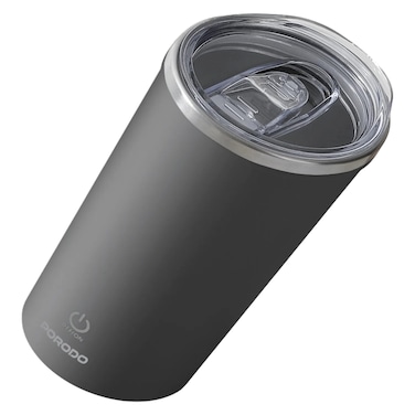 Porodo Lifestyle Auto-Stirring Insulated Mug, Black, 400 ml