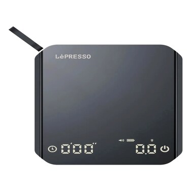 LePresso Mini Digital Coffee Scale, Black, 3 Modes, 95x100x19mm