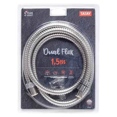 Tatay Dual Flex Metal Shower Hose, 1.5m