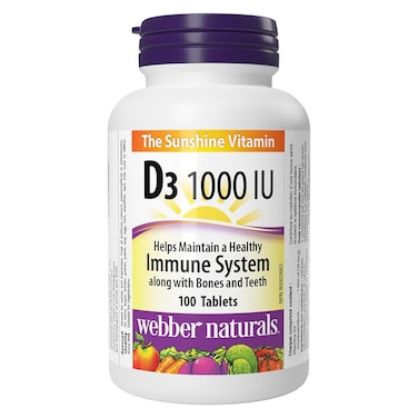 Webber Vitamin D3 1000IU Tablet, 100 Tablets