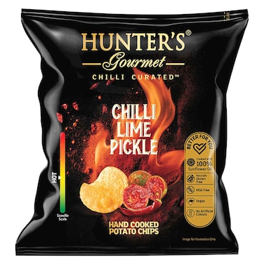 Hunter's Gourmet Chilli Lime Pickle Potato Chips, 40g