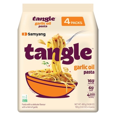 Samyang Tangle Garlic Oil Pasta, 100g Pack of 4