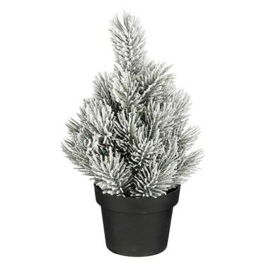 Christmas Tree in Pot, Green Frosted