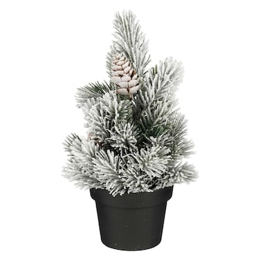 شجرة الكريسماس  على شكل مخروط الصنوبر في وعاء