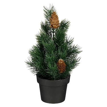 شجرة الكريسماس  على شكل مخروط الصنوبر في وعاء