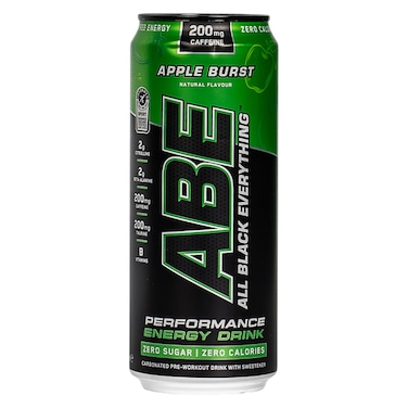 ABE Apple Burst Carbonated Energy Drink, 330ml
