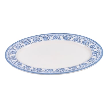Plethora, Grey Rim Oval Plate, 36cm
