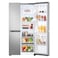 LG Side by Side Refrigerator GR-B267KLJW, Prime Silver, 2 Doors
