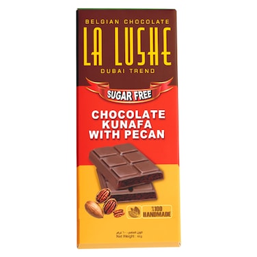 La Lushe Sugar Free Chocolate Kunafa with Pecan, 60g