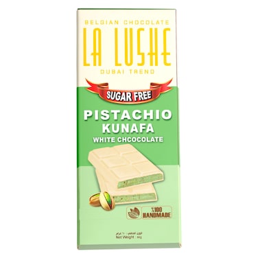 La Lushe Sugar Free White Chocolate Pistachio Kunafa, 60g