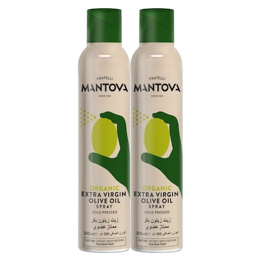 Mantova Organic Extra Virgin Olive Oil Spray, 200ml Pack of 2