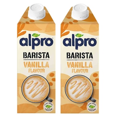 Alpro Barista Vanilla Flavour Oat-Soya Drink, 750ml Pack of 2