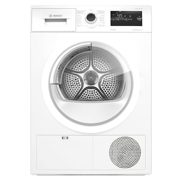 Bosch Series 4 Condenser Tumble Dryer WTN86201GC, 8 kg, AutoDry Technology, Stainless Steel, White