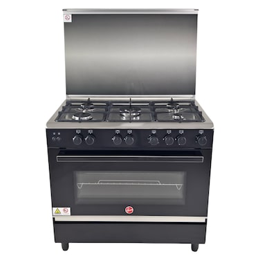 Hoover Gas Cooker HGC-G95G-RB, 90 cm, Black, 4 Burners
