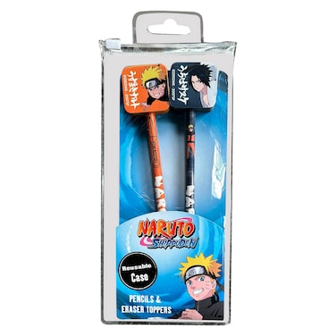Naruto Pencils and Eraser Toppers, 2 PCS