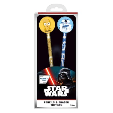 Disney Starwars Droids Pencil and Eraser Toppers, 2 PCS