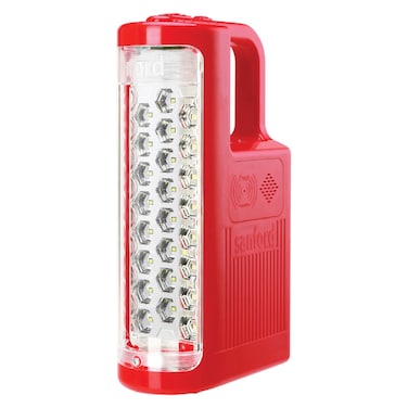 سانفورد فانوس طوارئ قابل لإعادة الشحن، 24 مصباح LED، SF4302ELBS،3  واط، 340 لومن، بطارية 3000 مللي أمبير/ساعة