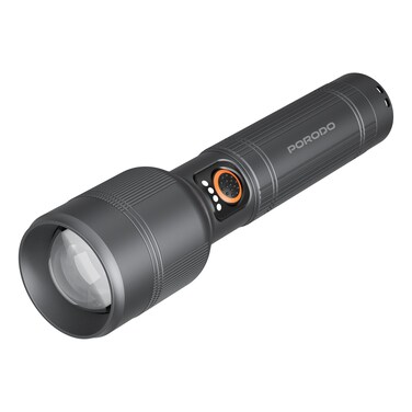 Porodo LED Flashlight PDFL5101GY, Grey, 30 W