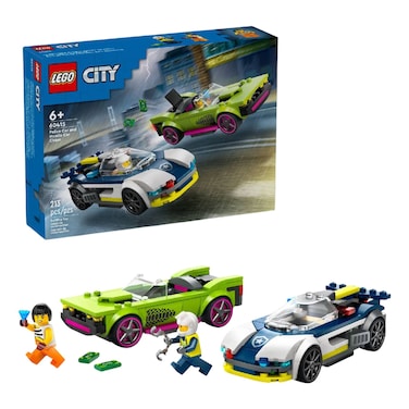 Lego City Police Car and Muscle Car Chase Building Toy 60415