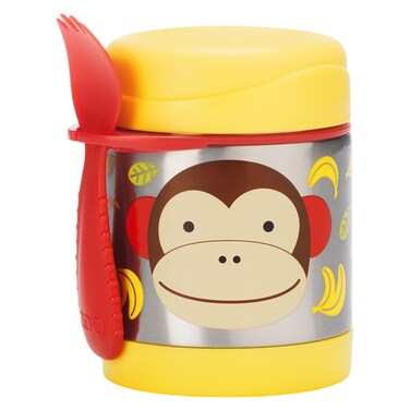 Skip Hop Zoo Monkey Printed Food Jar with Spoon